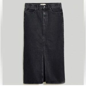 Madewell Black Midi Skirt